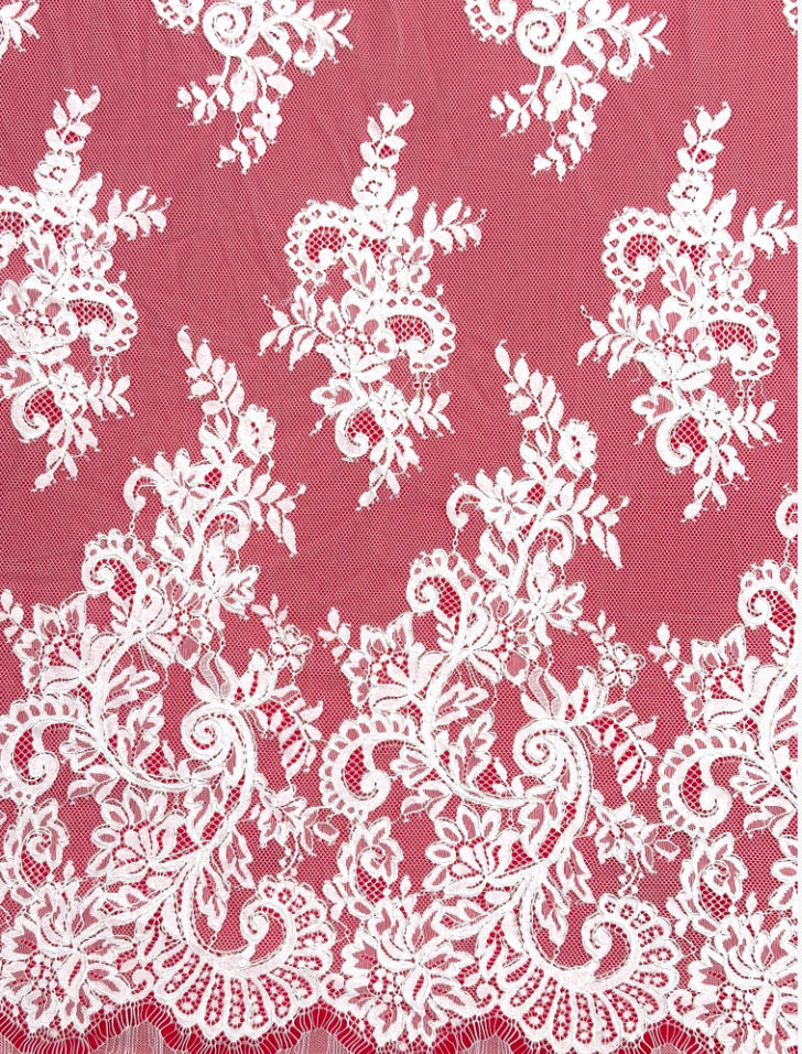 corded eyelash floral lace fabric ls30092