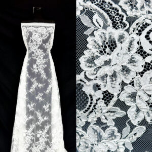 beaded corded floral lace ls30116