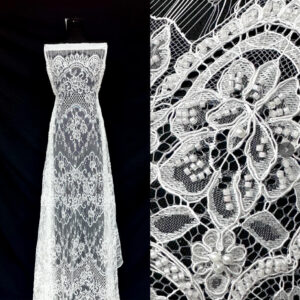 beaded corded floral lace ls30183