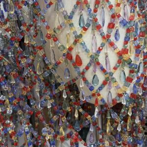 rainbow illusion crystal beaded mesh