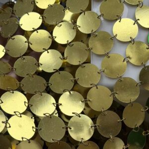 vibrant circular acrylic sequin mesh chain