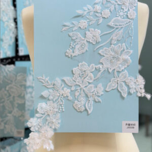beaded floral bridal lace applique pair jxx series 2