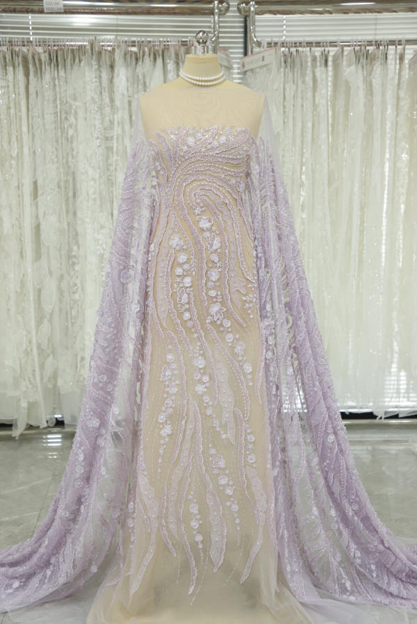 color beaded and sequined lace designs