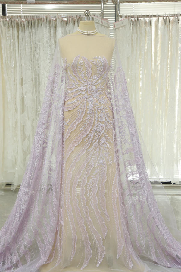 color beaded and sequined lace designs