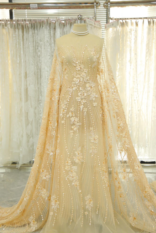 color beaded and sequined lace designs