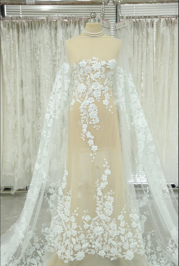 color beaded and sequined lace designs