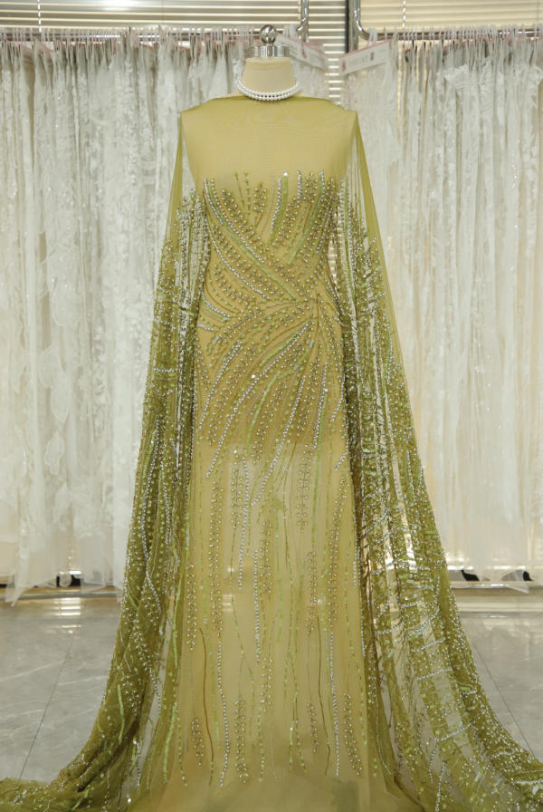 color beaded and sequined lace designs