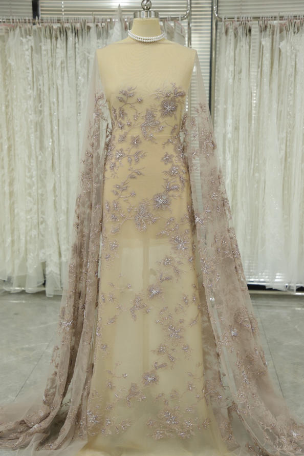 color beaded and sequined lace designs