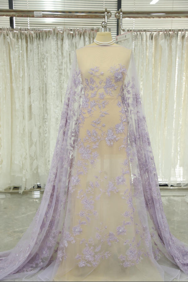 color beaded and sequined lace designs