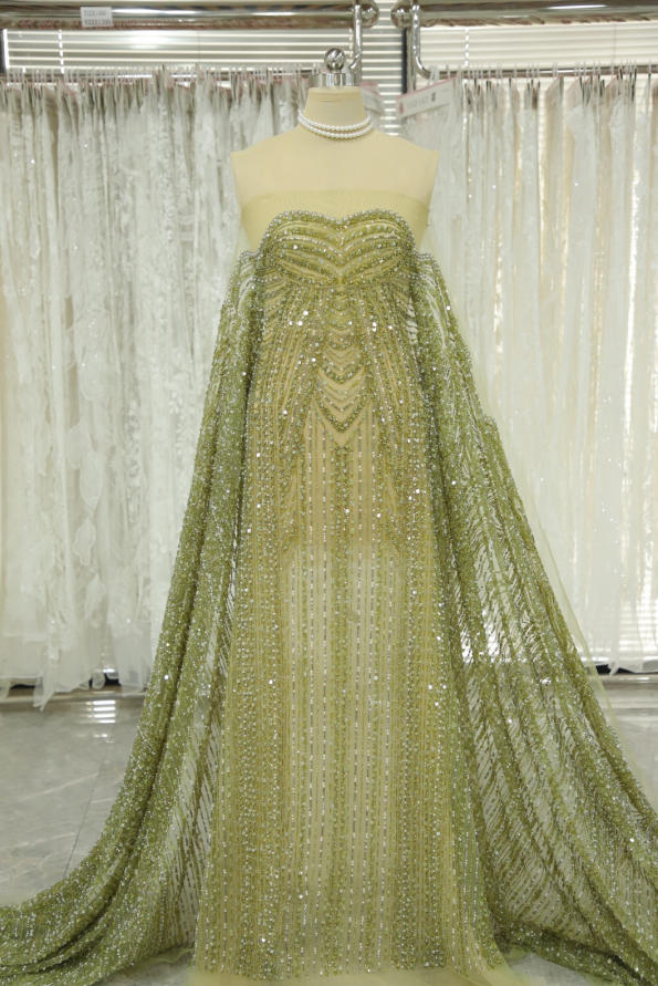 color beaded and sequined lace designs