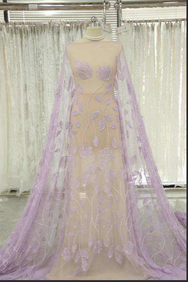 color beaded and sequined lace designs