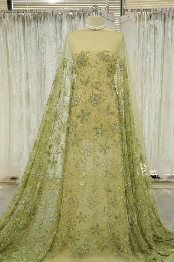 color beaded and sequined lace designs