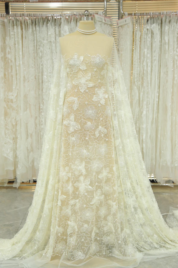 color beaded and sequined lace designs