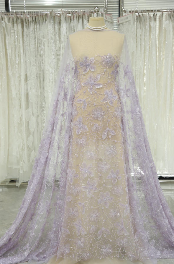 color beaded and sequined lace designs