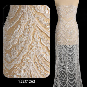 yzzx1213 | organic cascading leaf & vine lace fabric