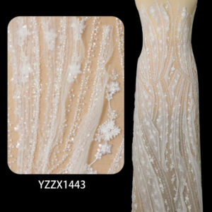 yzzx1213 | organic cascading leaf & vine lace fabric