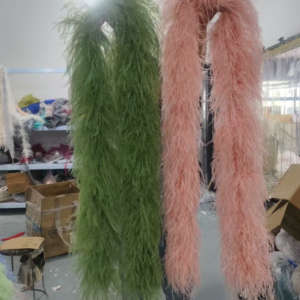 luxurious plush ostrich feather boa trim (2 meters) – 10 15cm feather length