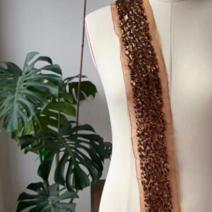 hand sewn acrylic rhinestone applique fabric ss001